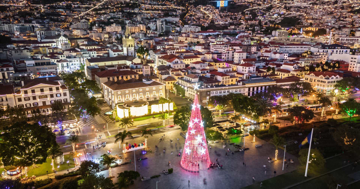 What-to-Do-in-Funchal-in-December-Top-Events-and-Festivities Funchal at night top view - What to Do in Funchal in December